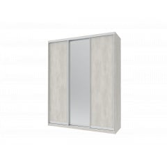 Шафа купе Doros Сіті Лайт Біле дерево 2 ДСП / 1 Дзеркало 180х60х225 (42002046) Оріхів
