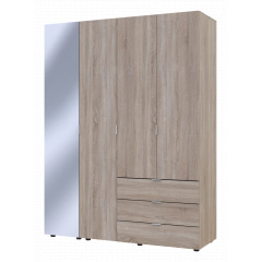 Шафа для одягу Doros Гелар Дуб сонома 3ДСП/Дзеркало 155х49.5х203.4 (42002159) Кропивницкий