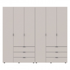 Розпашна Шафа для одягу Doros Гелар комплект Кашемір 3+3 ДСП 232.4х49.5х203.4 (80737640) Петрове