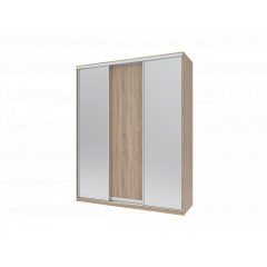 Шафа купе Doros Сіті 24 Дуб Cонома 1 ДСП / 2 Дзеркала 208х60х240 (42002069) Слов'янськ