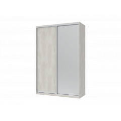 Шафа купе Doros Сіті Лайт Біле дерево 1 ДСП / 1 Дзеркало 150х60х225 (42002062) Березне