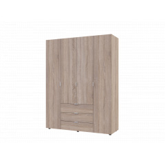 Розпашна Шафа для одягу Doros Гелар Дуб Cонома 4 ДСП 155х49,5х203,4 (80397560) Сміла