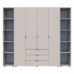 Розпашна Шафа для одягу Doros Гелар з 2 Етажерками Кашемір 4 ДСП 231.4х49.5х203.4 (80737648) Иршава