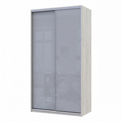 Шафа купе Сіті Лайт Слім Біле Дерево Скло Сіре 120х60х225 (44900297) Чугуїв