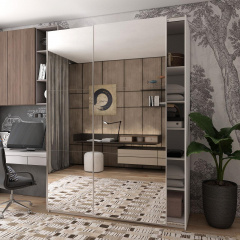 Шафа купе Doros G-Caiser Білий 2 Дзеркала 180х60х240 (42005019) Бучач