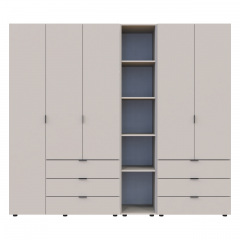 Розпашна Шафа для одягу Doros Гелар з Етажеркою Кашемір 2+3 ДСП 231.9х49.5х203.4 (80737650) Чернигов