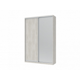 Шафа купе Doros Сіті Лайт Біле дерево 1 ДСП / 1 Дзеркало 150х45х225 (42002060)
