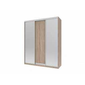 Шафа купе Doros Сіті 24 Дуб Cонома 1 ДСП / 2 Дзеркала 208х60х240 (42002069)
