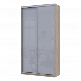 Шафа купе Сіті Лайт Слім Дуб Сонома Скло Сіре 120х45х225 (44900309)