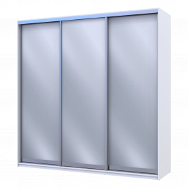 Шафа купе Doros Тамір Білий 3 Дзеркала 225х60х225 (2563985)