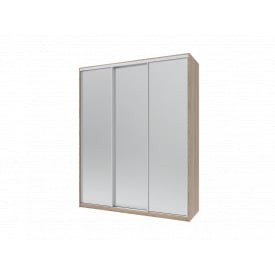 Шафа купе Doros Сіті Лайт Дуб Cонома 3 Дзеркала 180х60х225 (42002057)