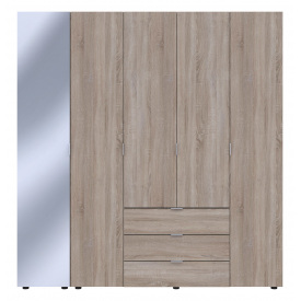 Шафа для одягу Doros Гелар Дуб сонома 4ДСП/Дзеркало 194х49.5х203.4 (42002162)