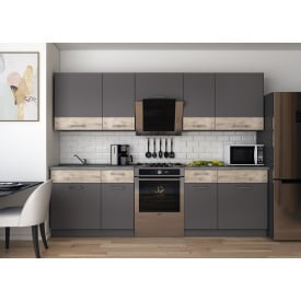 Кухня Лея Doros 2.6 м Графіт/Клондайк ДСП 260х60х250 (81000013)
