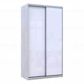 Шафа купе Сіті Лайт Слім Біле Дерево Скло Біле 120х60х225 (44900296)