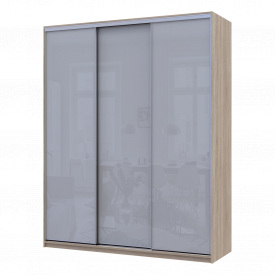 Шафа купе Сіті Лайт Слім Дуб Сонома Скло Сіре 180х60х225 (44900319)