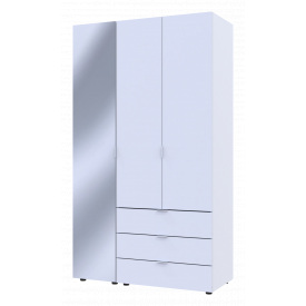 Шафа для одягу Doros Гелар Білий 2ДСП/Дзеркало 116.5х49.5х203.4 (42002154)