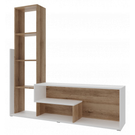 Стінка у вітальню Doros Етана Дуб Артизан / Білий 150х30х150 (41510097)