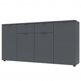 Комод Doros Рон 7 Графіт 4 фасади 2 шухляди 160х38х81 (44900236)