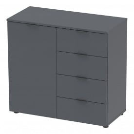 Комод Doros Рон 1 1 фасад 4 шухляды Графіт 80х38х81 (41516006)