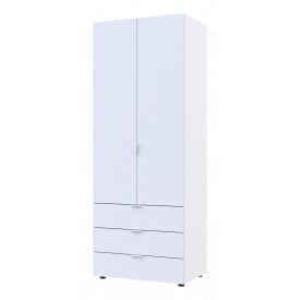 Розпашна Шафа для одягу Doros Гелар Білий 2 ДСП 77,5х49,5х203,4 (80737021)