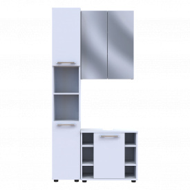 Комплект для ванної кімнати Doros Міра Білий ДСП 84х33х183.5 (41510133)