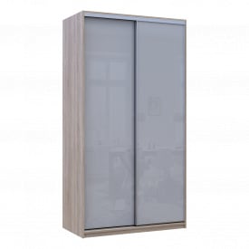 Шафа купе Сіті Лайт Слім Дуб Сонома Скло Сіре 120х60х225 (44900312)