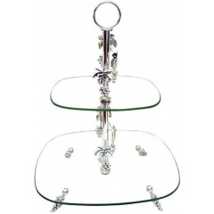 Фруктовница S&T DP41031 LeGrapes 2-х ярусная декоративная 30х20 см Киев
