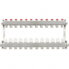 Коллектор теплого пола Polmark 1″3/4″ c 12 выходами (PSMR112)