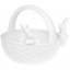 Конфетница Корзина с кроликами фруктовница 22х19х17.2см белый DP66262 BonaDi Киев
