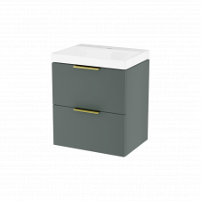 Тумба в ванную Excellent Blanko 49×37 настенная, с умывальником, серая (MLEX.6317.K.490.GNGL)