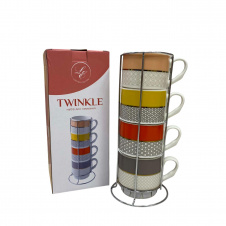 Набор чашек на подставке Limited Edition B248-T2294 4 шт 345 мл Twinkle