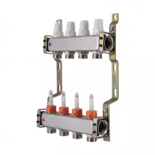Коллектор теплого пола Icma 1"х3/4" 4 выхода с расходомерами (87K073PJ32)