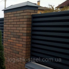 Забор ЖАЛЮЗИ металлический чёрный 9005 тип "Exclusive" (Эксклюзив 60/120)Ромб мм) двухстороннее покрытие Житомир