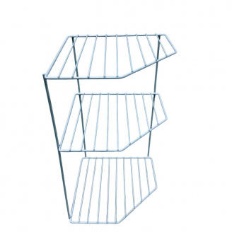 Органайзер-підставка для тарілок Stenson 50210-12 L 3 яруси 25x25x43 см Білий