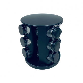 Набір ємностей для спецій на підставці Empire EM-318612 шт Чорний