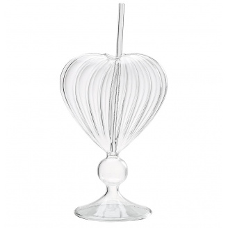 Келих для коктейлів з трубочкою A-PLUS 3252 Серце 230 мл