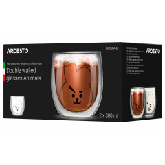 Чашки з подвійним дном Ardesto Animals 300 мл 2 шт Чернігів