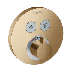 Термостат прихованого монтажу Hansgrohe ShowerSelect S 2 функції, матова бронза (15743140) Київ
