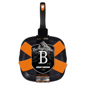 Сковорода-гриль Berlinger Haus Granit Diamond Line 28 см Чорний BH-1794