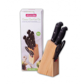 Набір ножів Kamille Чорний 7 предметів KM-5122