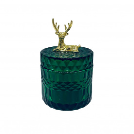 Сахарница стеклянная с крышкой OLens 8030-388 Золотой олень 250 мл