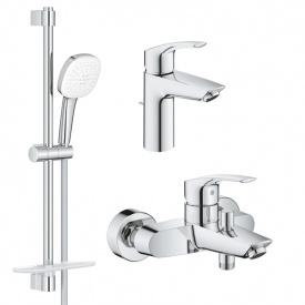 Набір змішувачів для ванни 3 в 1 Grohe Eurosmart хром (UA123238S3)