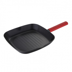 Сковорода-гриль Bergner 28х4.5 см Черно-красный BGIC-1534