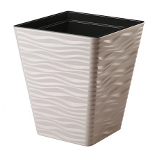 Горшок для цветов Sahara kwadro-40 бежевый Form-Plastic 41 л