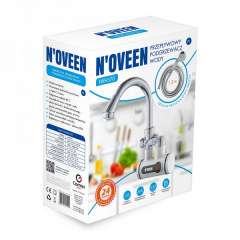 Кран водонагреватель проточный со шлангом Noveen IWH370 16,7х30х19 см Серебристо-белый Володарск-Волынский