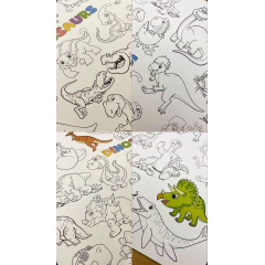 Раскраска детская и тубус No Brand Динозавры 100х130 см Червоноград