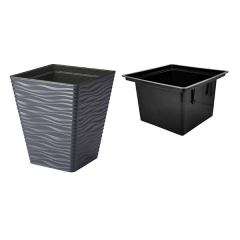 Горшок для цветов Sahara kwadro-30 антрацит Form-Plastic Киев