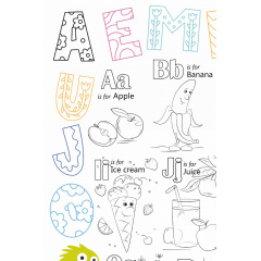 Раскраска детская и тубус No Brand Английский алфавит 100х130 см Кропива