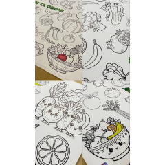 Раскраска детская и тубус No Brand Фрукты и овощи 100х130 см Івано-Франківськ