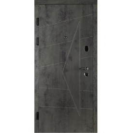 Входная дверь Рубеж Комби оксид темный/светлый 860х960х2050 мм 